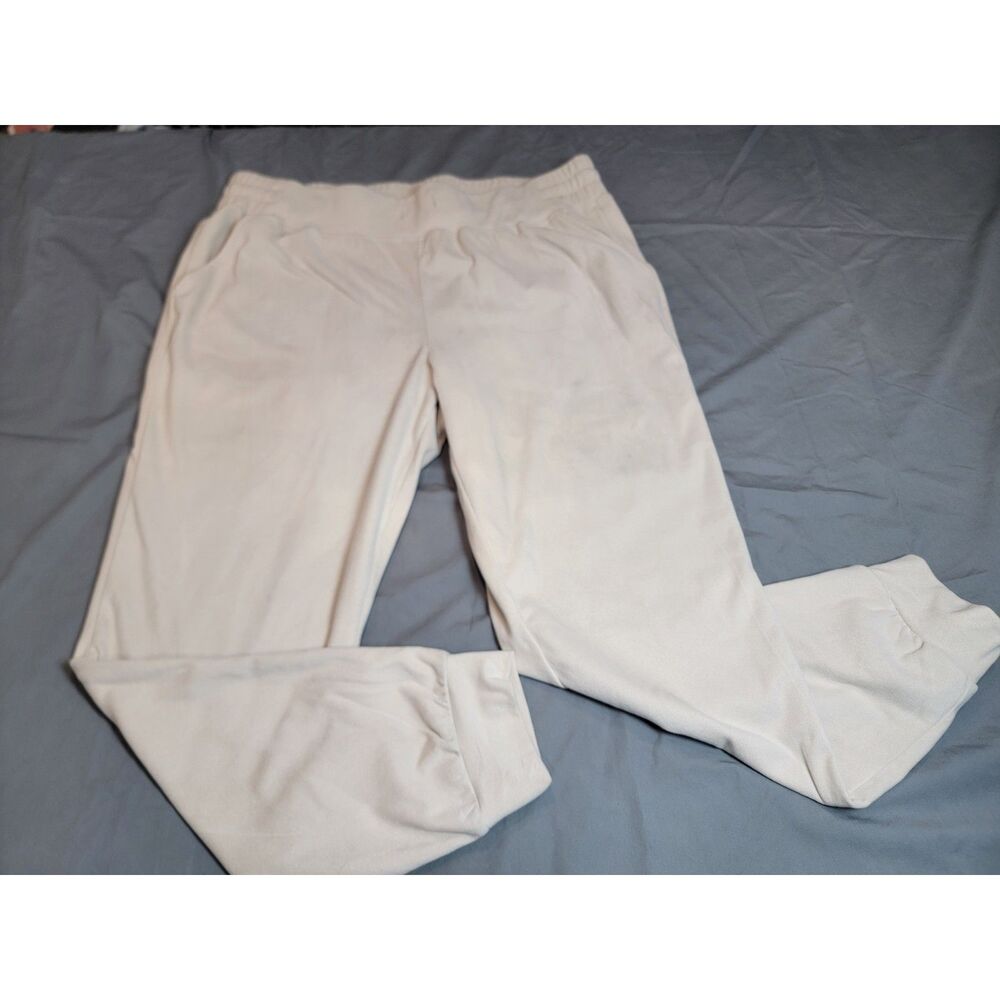 RBX Active Jogger Pants Womens XL Cream Beige Fleece Lined Soft Sweatpants
